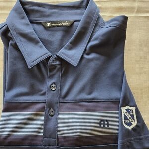 NWOT Travis Mathew Navy Polo Golf Shirt PVGC 2XL